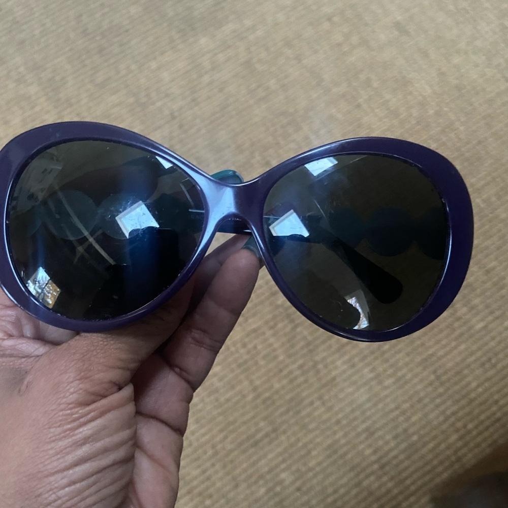 Versace Purple and Silver Medusa Sunglasses